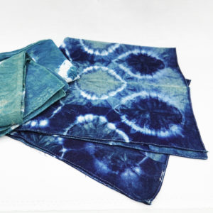 藍染絲方巾